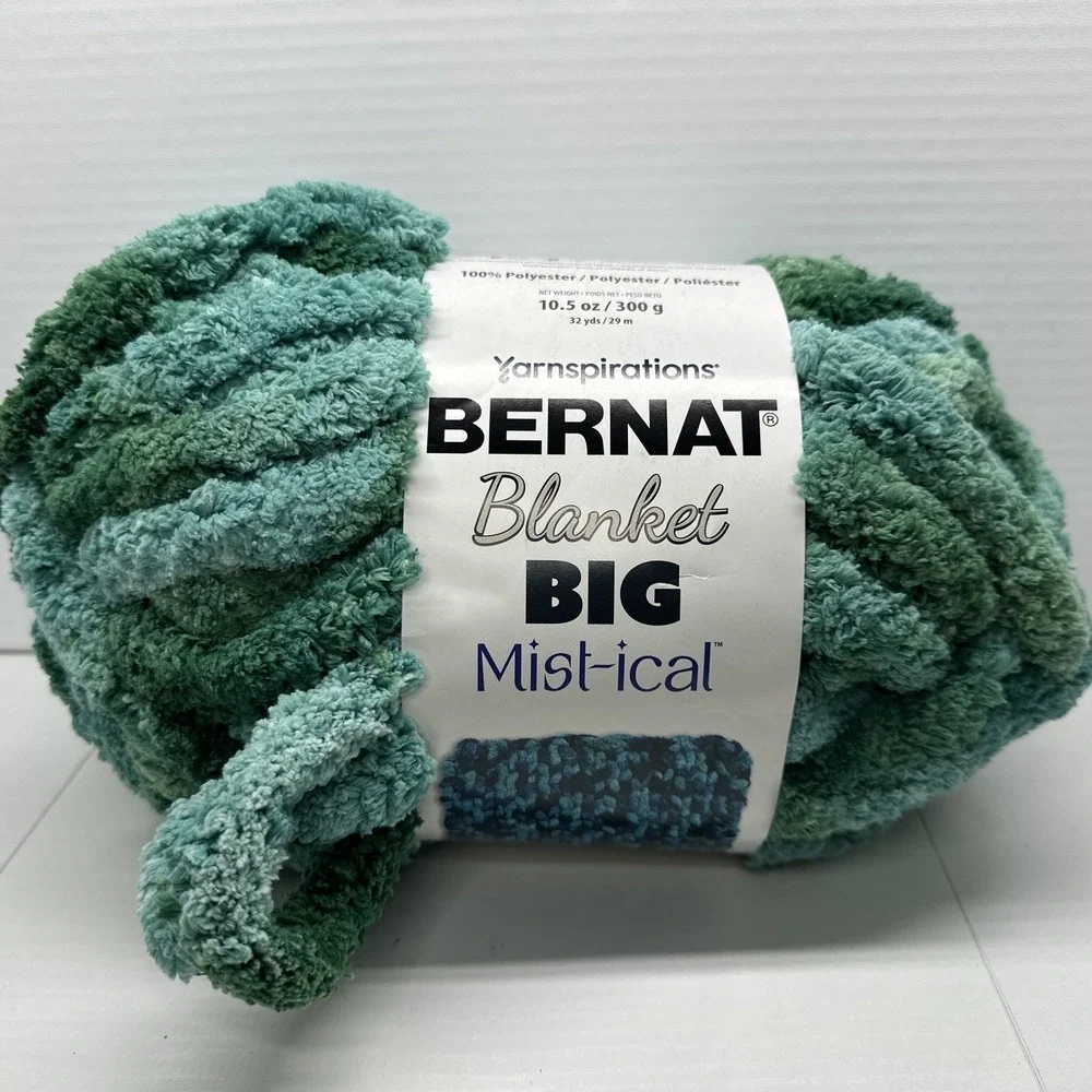 Yarnspirations Bernat Big Blanket Yarn Mist-ical Jumbo 7 Teal